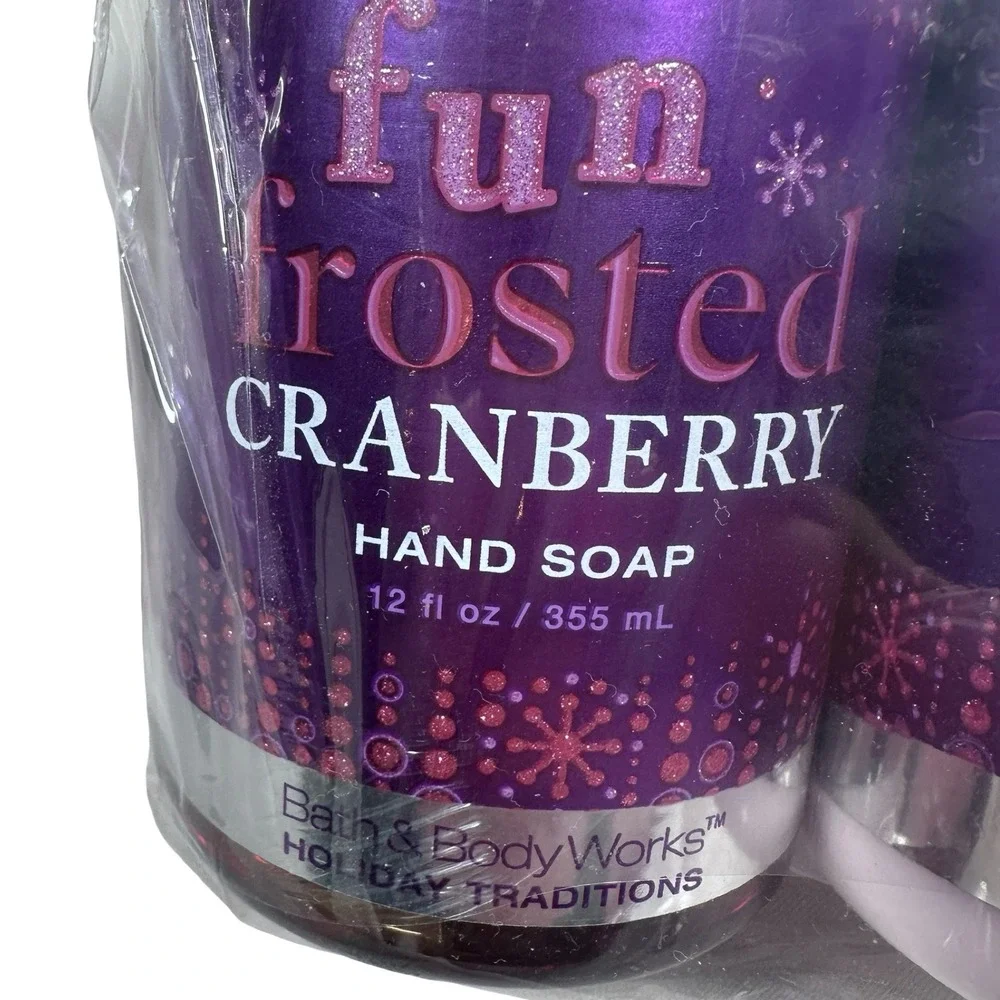 Bath & Body Works Fun Frosted Cranberry Hand Soap & Lotion Holiday Gift Set 12oz